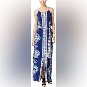 Inc Printed Halter Maxi Dress Size M NWT NEW